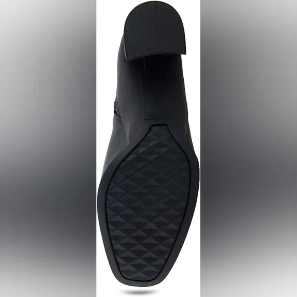 🆕️ AEROSOLES Corinda Heeled Boots Black Stretch Faux Leather - Picture 4 of 8